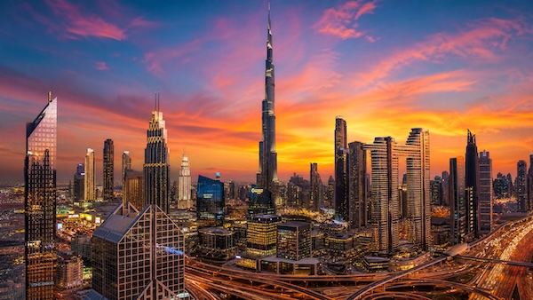 United Arab Emirates flag / landmark